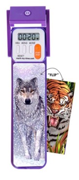 3D Booklight Timer Bookmark, Wolf/Tiger