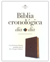Biblia Cronologica Dia por Dia RVR 1960, Marron Simil  (RVR 1960 Day-by-Day Chronological Bible, Brown LeatherTouch)