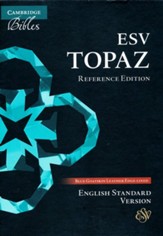 ESV Topaz Reference Bible--goatskin leather, dark blue