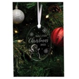 Baby's 1st Christmas Glass Oval Ornament