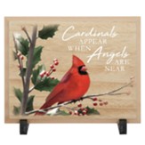 Cardinals Appear Table Decor Plaque