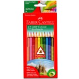 Faber-Castell GRIP Triangular Color EcoPencils, 12 Colors