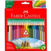 Faber-Castell GRIP Triangular Color EcoPencils, 24 Colors