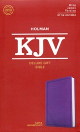 KJV Deluxe Gift Bible--soft leather-look, purple