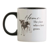 Home, the Place Where Love Grows, Calf Ceramic Mug
