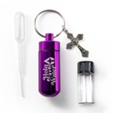 Holy Water Bottle Keychain, Purple
