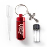 Holy Water Bottle Keychain, Red