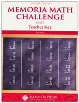 Memoria Math Challenge Level B  Teacher Key, Second Edition