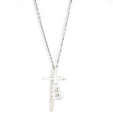 Faith Cross, Words of Life, Sterling Silver Necklace