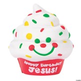 Scented Happy Birthday Jesus Cupcake Slow-Rising Squishies, 6 Pieces