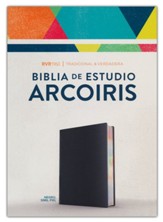 RVR 1960 Biblia de Estudio Arcoiris, negro imitación piel  (RVR 1960 Rainbow Study Bible, Black Imitation Leather)