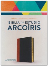 RVR 1960 Biblia de Estudio Arcoiris, tostado/negro símil piel con índice (Rainbow Study Bible, Tan/Black LeatherTouch Indexed)