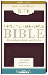 KJV Thinline Reference Bible Bonded Leather, Burgundy - Imperfectly Imprinted Bibles