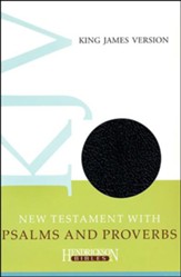 KJV New Testament with Psalms and Proverbs--imitation leather, black