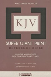 KJV Super Giant Print Reference Bible, Imitation leather, black - Slightly Imperfect