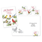 Cardinals At Christmas, Christmas Cards With Magnets, Set of 18
