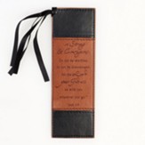 Strong and Courageous Bookmark, Black and Tan