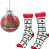 Merry Christmas Ornament with Holiday Socks
