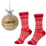 Aunts Make the Season Bright Ornament with Holiday Socks