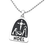 Noel Pendant, Sterling Silver with 18 Sterling Silver Chain