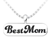 Best Mom Pendant, Sterling Silver