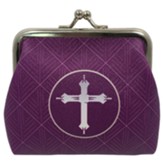 Cross Coin Purse, Purple