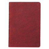 KJV Large-Print Compact Gift Bible--genuine leather, burgundy