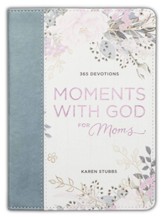 Moments with God for Moms--faux leather floral