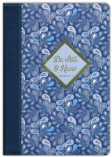 Be Still and Know Classic Journal, Blue Paisley