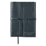 For I Know the Plans Journal, Genuine Leather, black with Wrap Closure