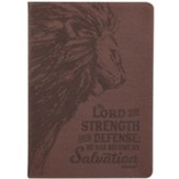 My Strength And My Defense Faux Leather Journal