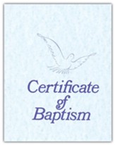 Certif-Baptism-Parchment Spanish Pk/6 