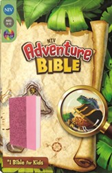 NIV Adventure Bible, Italian Duo-Tone, Raspberry/Pink - Slightly Imperfect
