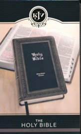 KJV Giant-Print Bible--soft leather-look, black - Imperfectly Imprinted Bibles