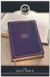 KJV Giant-Print Full-size Bible--soft leather-look, purple floral