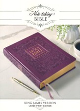 KJV Large-Print Note-Taking Bible--hardcover, plum