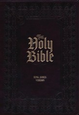 KJV Super Giant-Print Bible--soft  leather-look, burgundy (indexed)