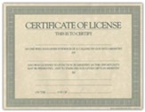 License (Generic)--pack of 6 (8.5 x 11)