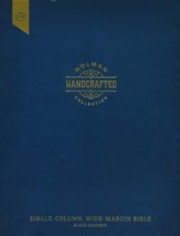 CSB Single-Column Wide-Margin Bible,  Holman Handcrafted  Collection--premium goatskin leather, black