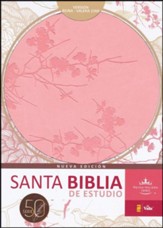 Biblia de Estudio RVR 1960 Serie 50, Piel Imit. Duotono Rosado  (RVR 1960 50 Series Study Bible, Imit. Leather Duotone Pink)