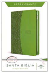 Biblia Reina Valera 1960, letra grande, símil piel verde con cremallera (Large Print Holy Bible, Green Leathersoft with Zipper)