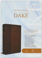 RVR 1960 Biblia de estudio Dake, piel duotono marron (Dake Study Bible, Large Size, Duotone Brown Leather)
