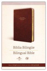 Biblia Bilingüe Reina Valera 1960/ESV letra grande simi piel marrón (Bilingual Bible RVR 1960/English Standard Version Large Print Brown Leathersoft)