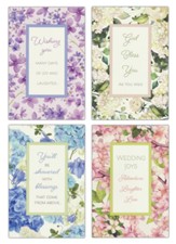 Floral Wedding Cards, Box of 12 (various)