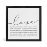 Love is Patient Love is Kind, Framed Canvas Wall Decor