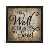 It Is Well With My Soul, Framed Canvas Wall Decor