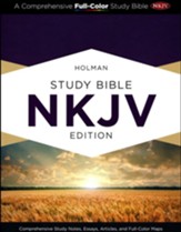 Holman Study Bible: NKJV Edition,  Crimson and Gray Cloth Over Board, Thumb-Indexed