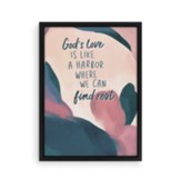 God's Love is Like a Harbor, Framed Canvas Wall Decor