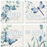 Coasters, Religious Watercolor, Square, Set of 4