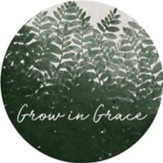 Grow In Grace Fern Round Car Coaster